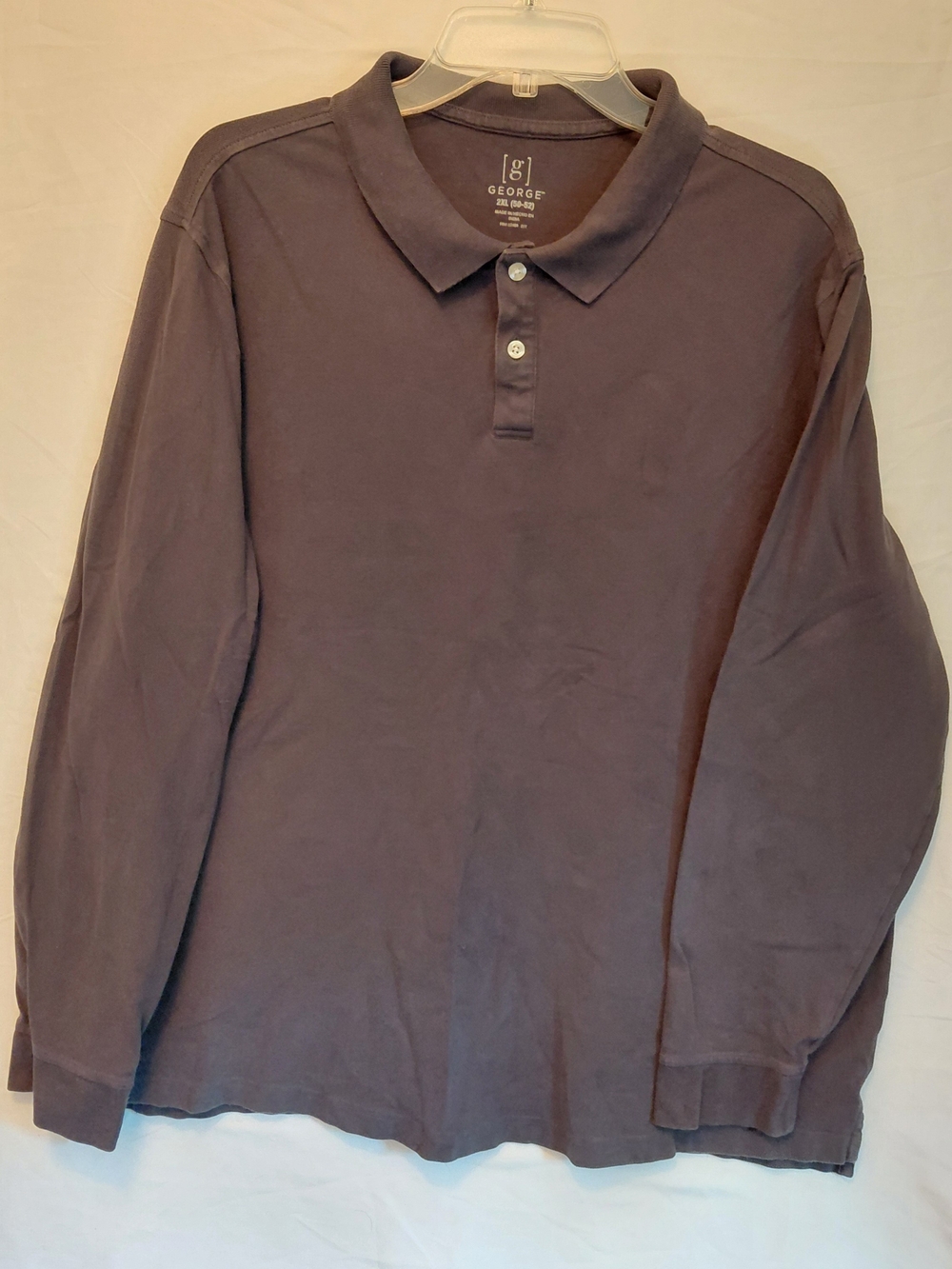 George Men's Long Sleeve Polo - Dark Gray #2605